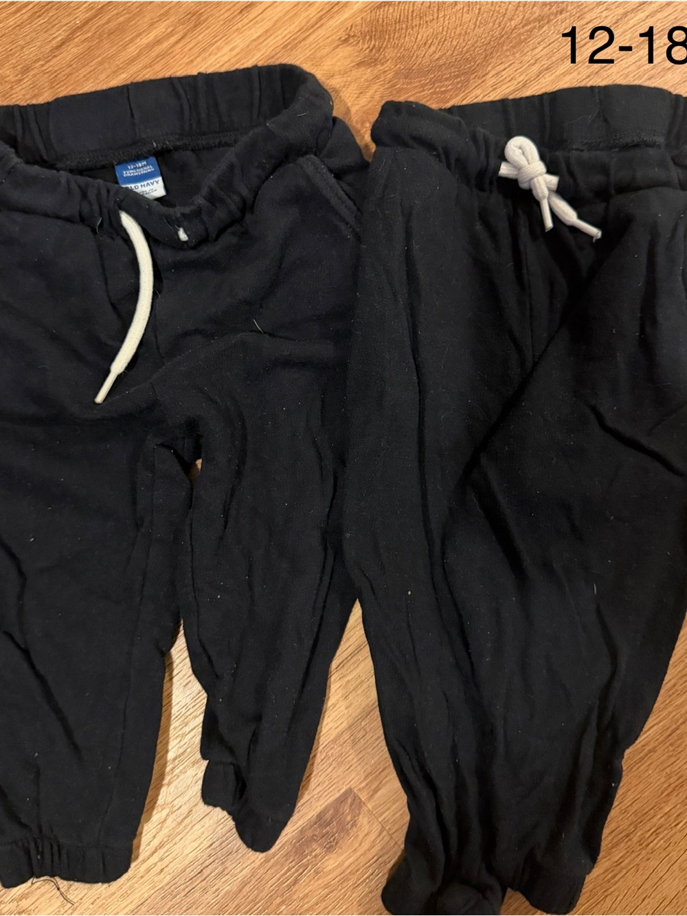 2pair Old Navy Black Kids Drawstring Jogger Pants